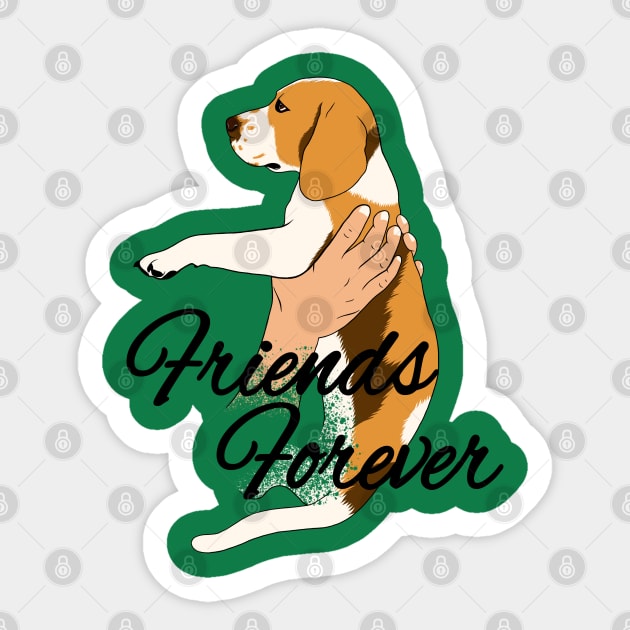 Friends Forever Beagle Puppy Sticker by TWOintoA